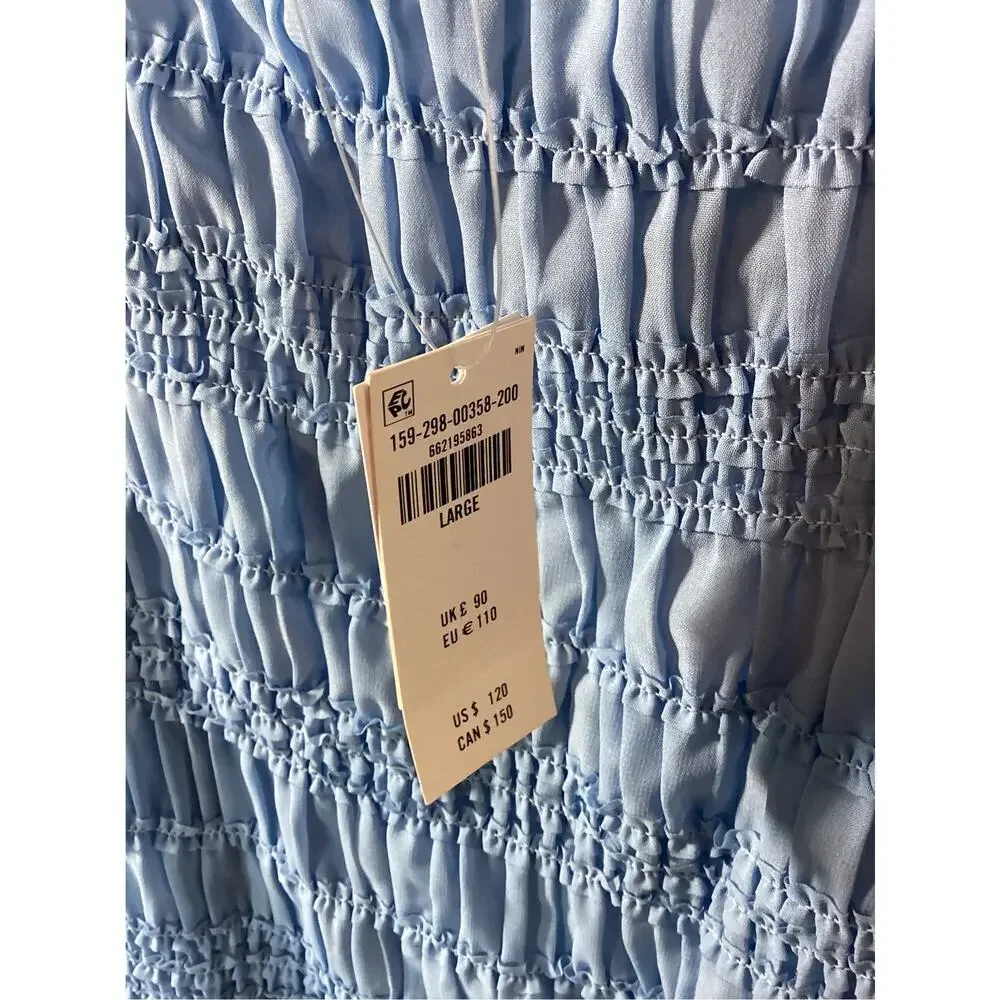 New Abercrombie‎ & Fitch Women's Halter Ruched Maxi Dress Dress Blue Size Large